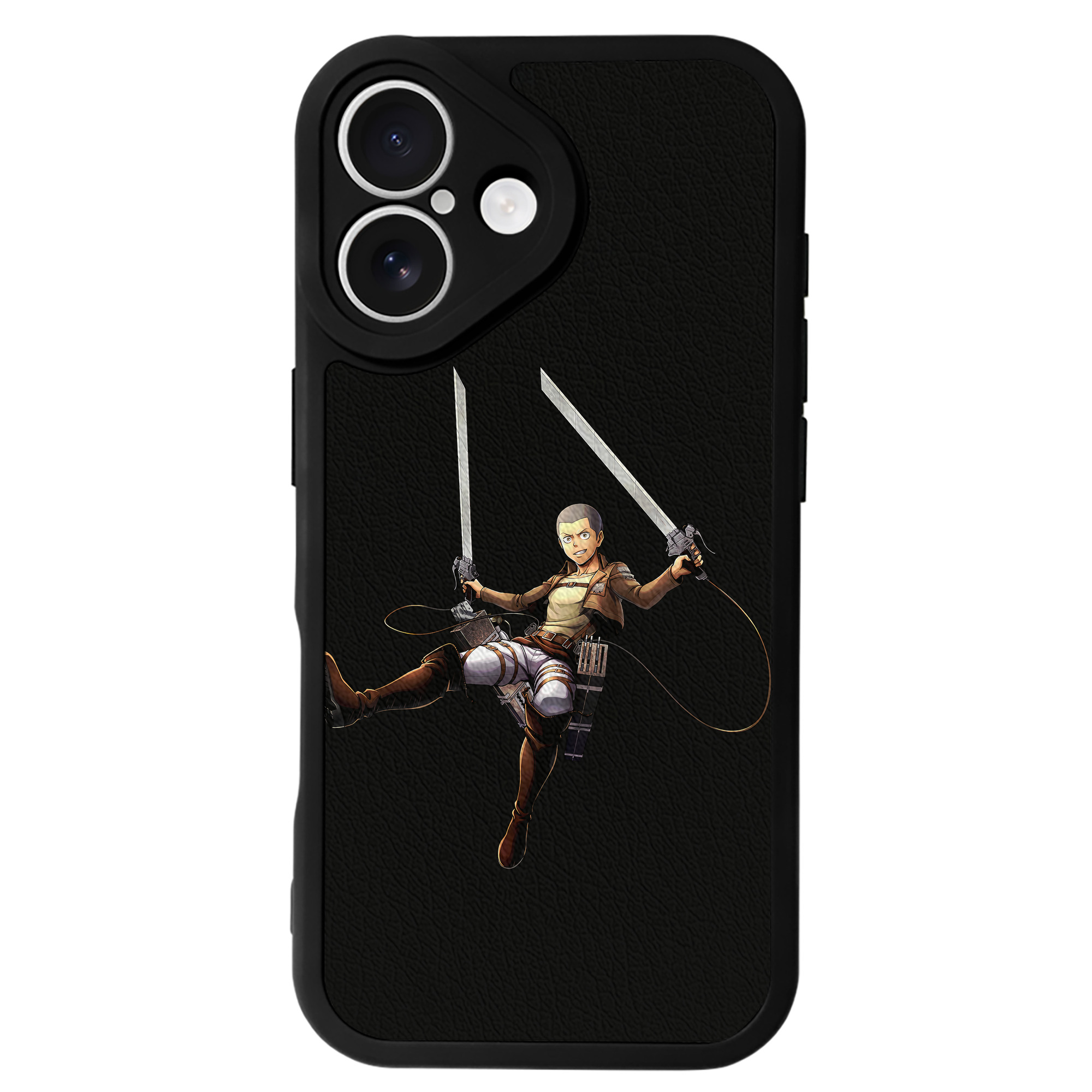 （画像用） 進撃の巨人 コニー·スプリンガー Attack on Titan Connie Springer 【iPhone 16シリーズ対応】シリコンスマホケース（レザー調） 材質：シリコン